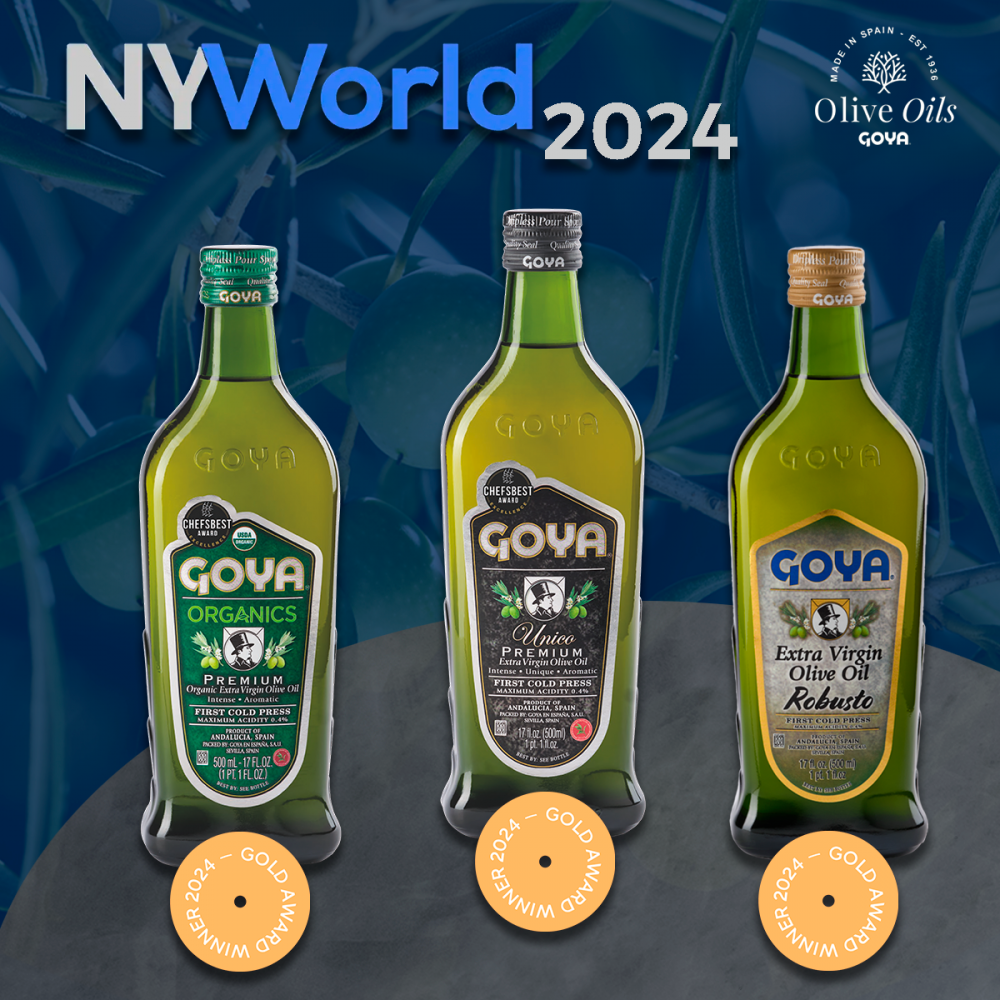 Tres medallas para los aceites Goya en NYIOOC 2024